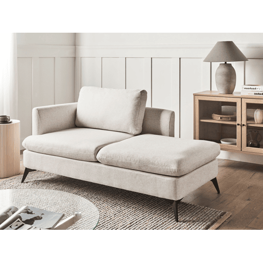 Chaise longue à esquerda SIEVOZ Tecido Creme claro