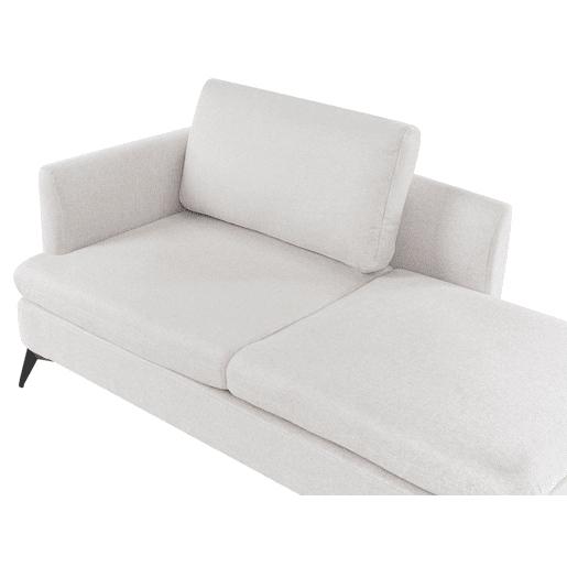 Chaise longue à esquerda SIEVOZ Tecido Creme claro