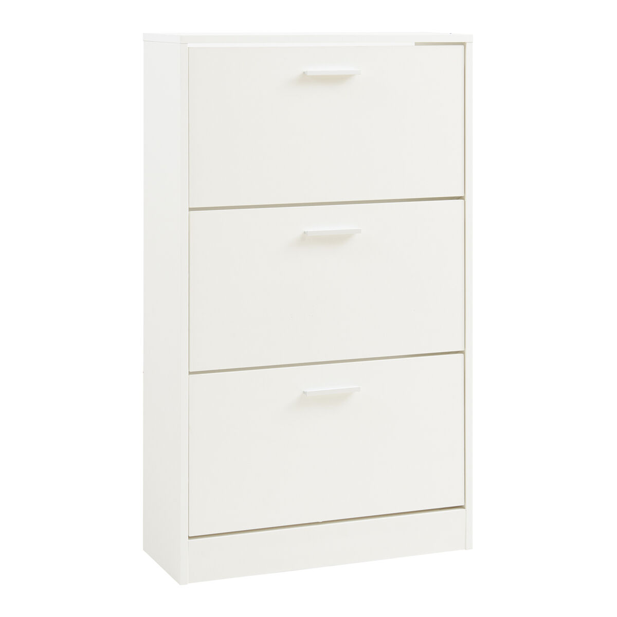 Zapatero sykkylven con 3 puertas 103x60x24 cm - blanco [en.casa]