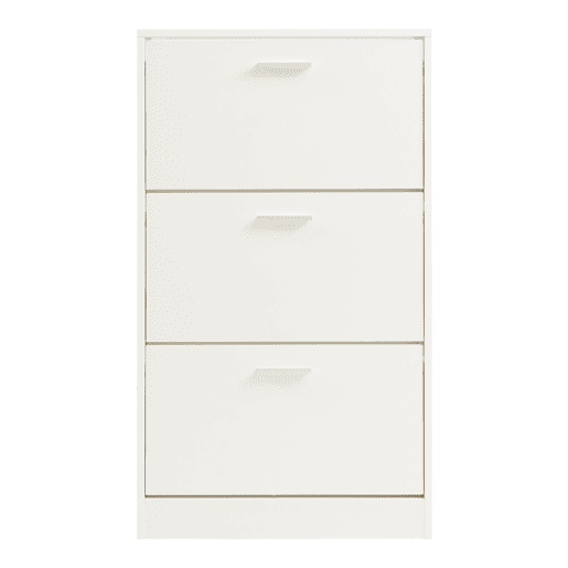 Sapateira Sykkylven 103x60x24 cm com 3 abas Branco en.casa