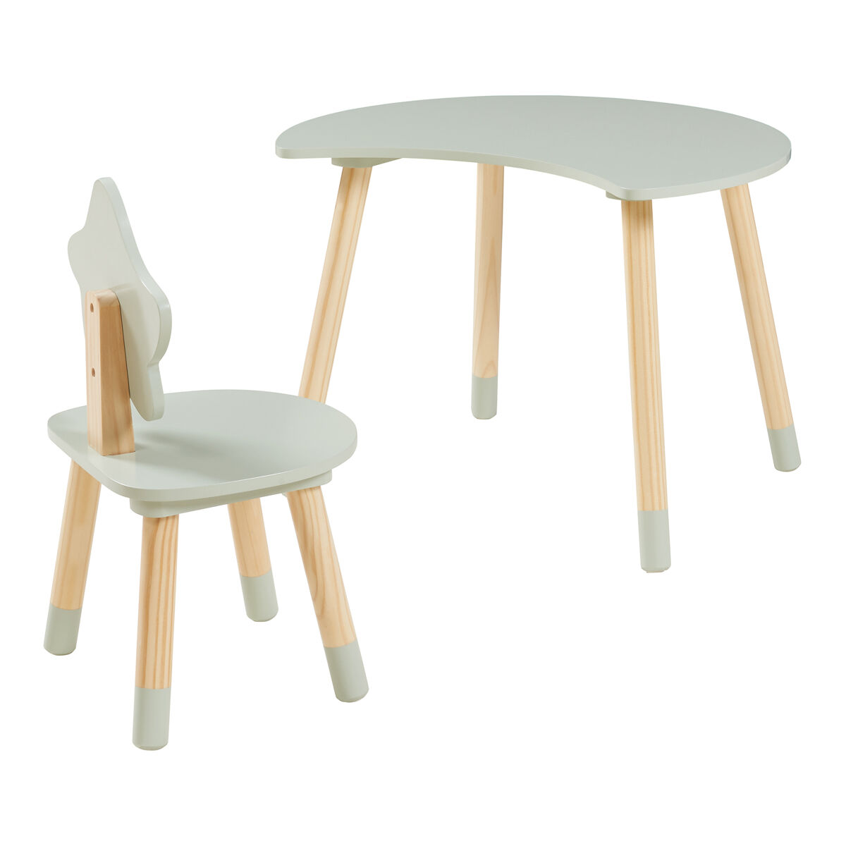 Juego infantil de mesa y 1 silla Lallega MDF diseño atractivo 60