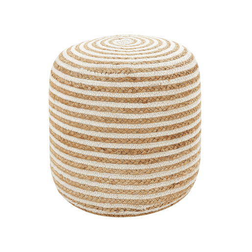 Pufe RESAFA Juta Branco Creme 40 cm 40 cm 40 cm