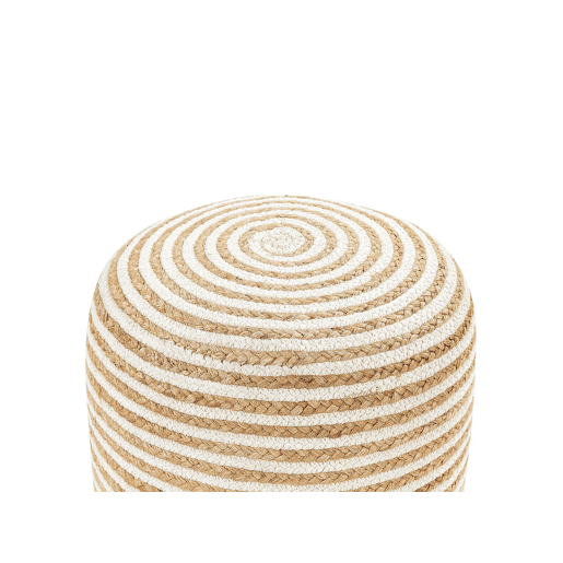 Pufe RESAFA Juta Branco Creme 40 cm 40 cm 40 cm