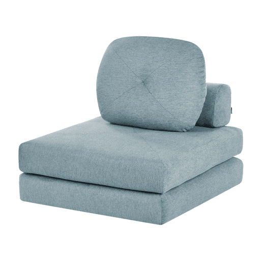 Sofá-cama individual OLDEN Tecido Azul claro