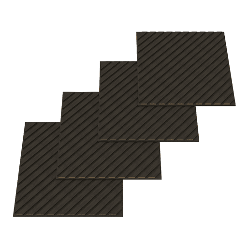 Conjunto de 8 painéis acústicos 3D Vang com lâminas diagonais 2,88 m² Carvalho cinzento NEU.HOLZ