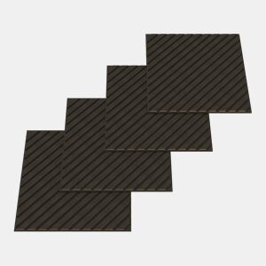 Conjunto de 8 painéis acústicos 3D Vang com lâminas diagonais 2,88 m² Carvalho cinzento NEU.HOLZ