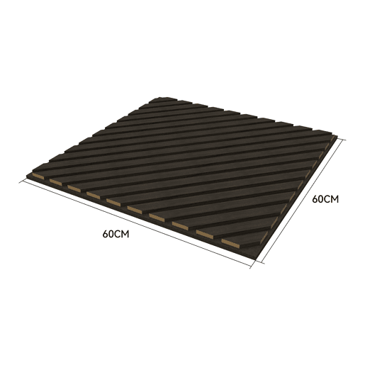 Conjunto de 8 painéis acústicos 3D Vang com lâminas diagonais 2,88 m² Carvalho cinzento NEU.HOLZ