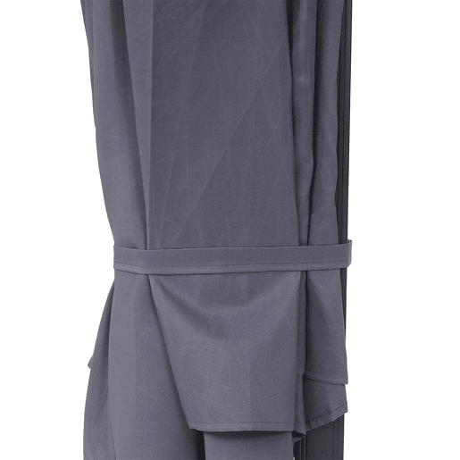 Guarda-sol de parede para varanda ou terraço com mastro inclinável 3m poliéster alumínioaço 9kg cinza 04_0005636
