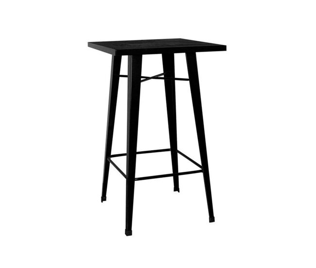 Mesa Torix Alta Cuadrada 60 cm - Negro