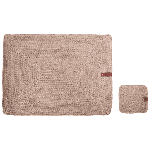 Conjunto de individuais e bases para copos SALTBUSH Natural Juta