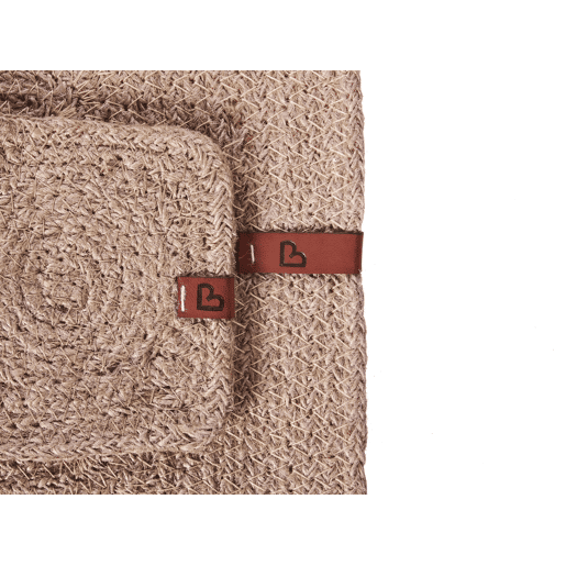 Conjunto de individuais e bases para copos SALTBUSH Natural Juta