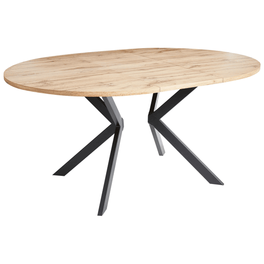 Mesa de jantar extensível CARLEA Castanho claro 120160 cm 120 cm
