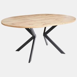 Mesa de jantar extensível CARLEA Castanho claro 120160 cm 120 cm