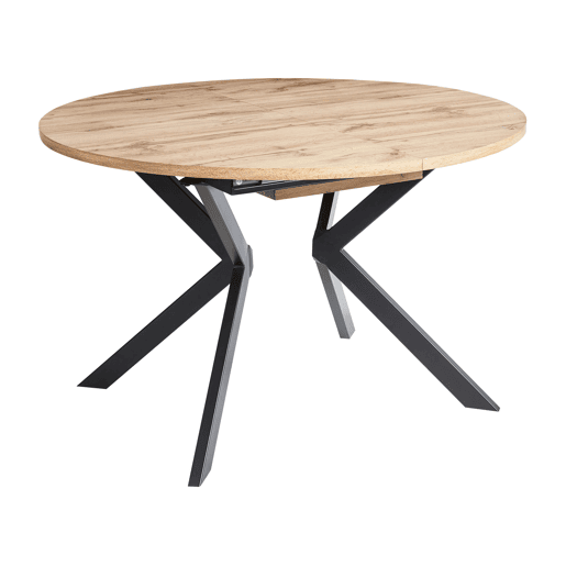 Mesa de jantar extensível CARLEA Castanho claro 120160 cm 120 cm