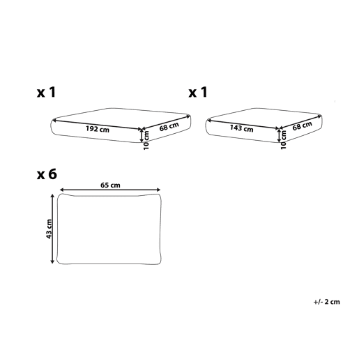 Conjunto de capas para almofadas MARETTIMO Branco creme