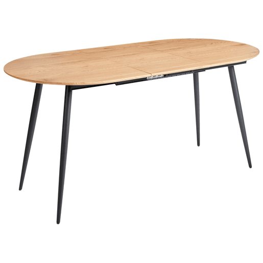 Mesa de jantar extensível CLAVET Castanho claro 120160 cm 80 cm