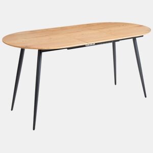 Mesa de jantar extensível CLAVET Castanho claro 120160 cm 80 cm