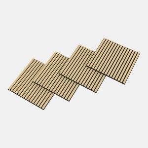 Conjunto de 12 painéis acústicos 3D Vang com lâminas lineares 4,32 m² Carvalho NEU.HOLZ