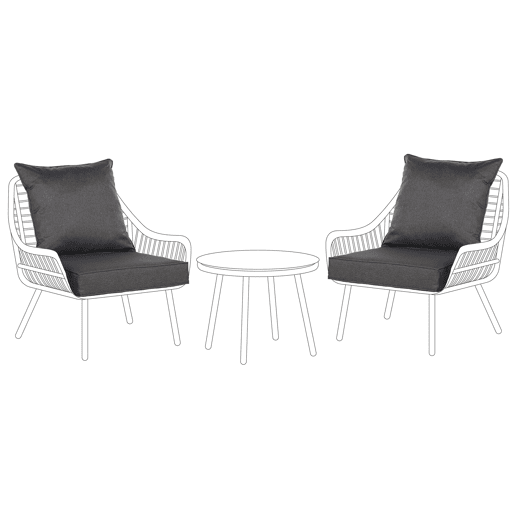Conjunto de capas para almofadas LAURETO Cinzento escuro