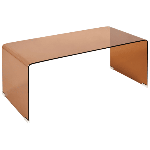 Mesa de centro KENDALL Vidro de segurança (temperado) Castanho