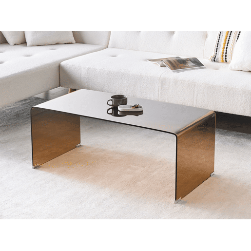 Mesa de centro KENDALL Vidro de segurança (temperado) Castanho