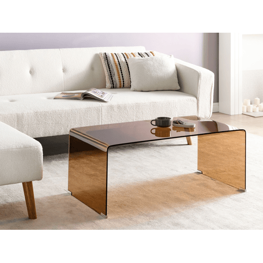 Mesa de centro KENDALL Vidro de segurança (temperado) Castanho