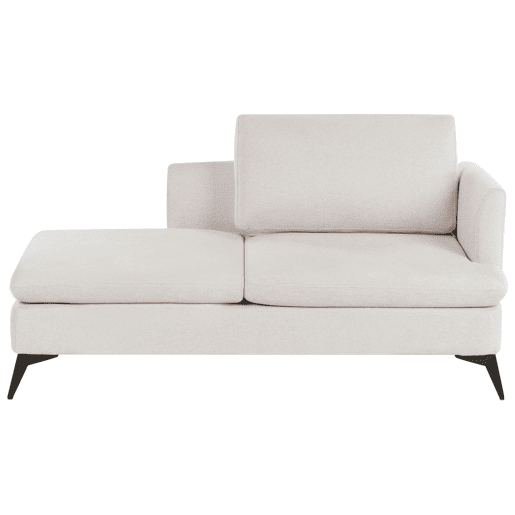 Chaise longue à direita SIEVOZ Tecido Creme claro