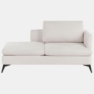 Chaise longue à direita SIEVOZ Tecido Creme claro
