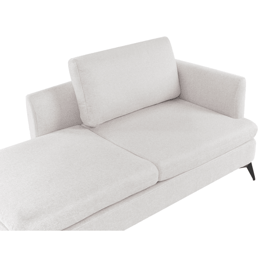 Chaise longue à direita SIEVOZ Tecido Creme claro