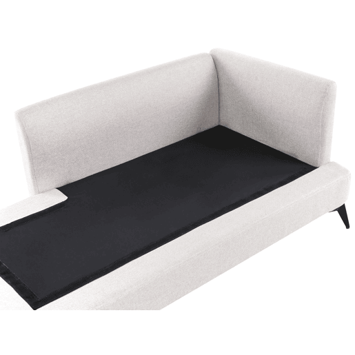Chaise longue à direita SIEVOZ Tecido Creme claro
