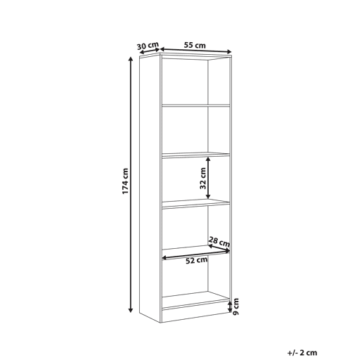 Estante com 5 prateleiras WINNIPEG 174 cm Branco
