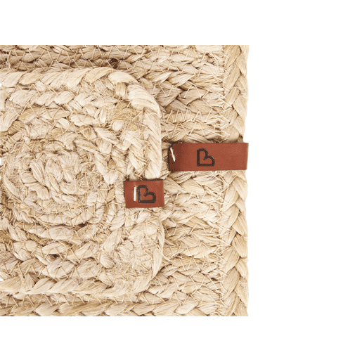 Conjunto de individuais e bases para copos QUANDONG Natural Juta