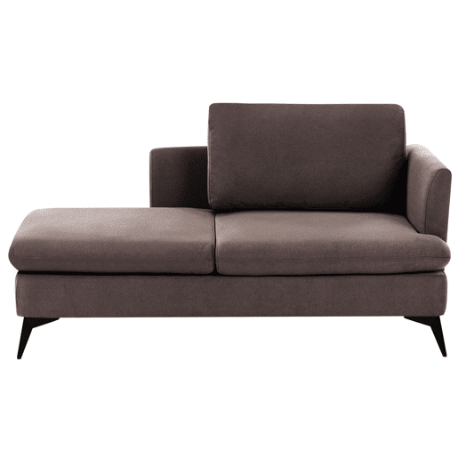 Chaise longue à direita SIEVOZ Tecido Castanho