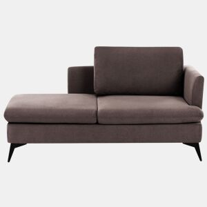 Chaise longue à direita SIEVOZ Tecido Castanho