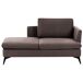 Beliani Chaise longue derecho Poliéster SIEVOZ Beliani Chaise longue derecho Poliéster SIEVOZ Marron