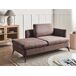 Beliani Chaise longue derecho Poliéster SIEVOZ Beliani Chaise longue derecho Poliéster SIEVOZ Marron