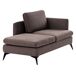 Beliani Chaise longue derecho Poliéster SIEVOZ Beliani Chaise longue derecho Poliéster SIEVOZ Marron