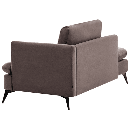 Chaise longue à direita SIEVOZ Tecido Castanho
