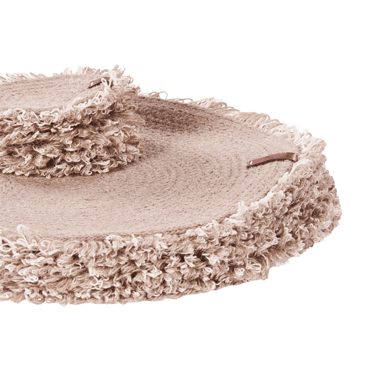Conjunto de individuais e bases para copos RIBBERY Natural Juta