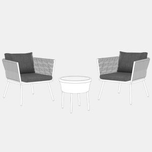 Conjunto de capas para almofadas GARGANO Cinzento escuro