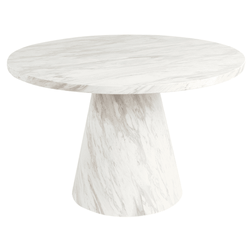 Mesa de jantar MERE Mármore branco 120 cm 120 cm