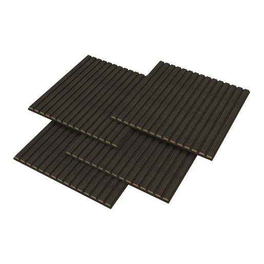 Conjunto de 8 painéis acústicos 3D Vang com lâminas lineares 2,88 m² Carvalho cinzento NEU.HOLZ