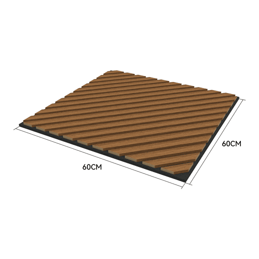 Conjunto de 8 painéis acústicos 3D Vang com lâminas diagonais 2,88 m² Teca NEU.HOLZ