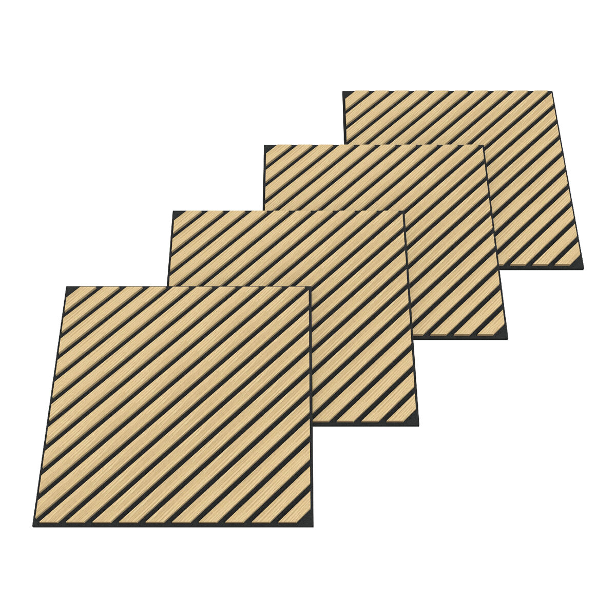Set de 16 paneles acústicos Vang 3D 5,76 m² lamas diagonales