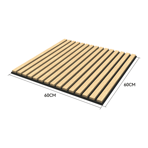 Conjunto de 16 painéis acústicos 3D Vang com lâminas lineares 5,76 m² Carvalho claro NEU.HOLZ
