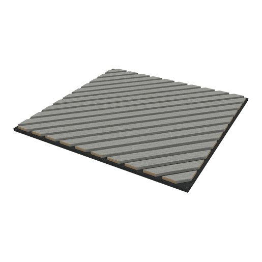 Conjunto de 12 painéis acústicos 3D Vang com lâminas diagonais 4,32 m² Carvalho cinzento claro NEU.HOLZ