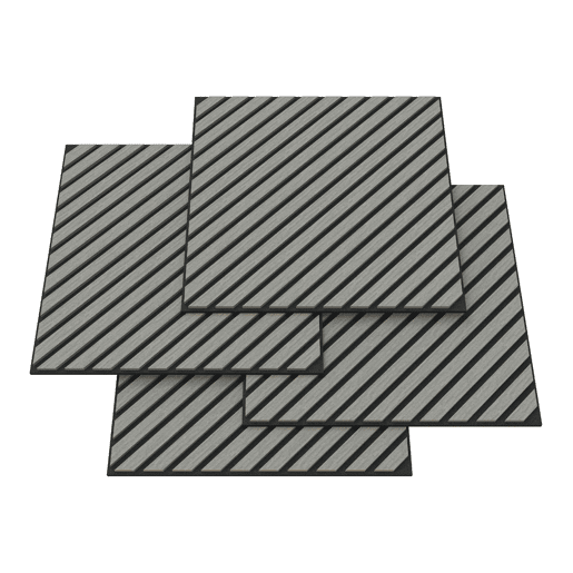Conjunto de 12 painéis acústicos 3D Vang com lâminas diagonais 4,32 m² Carvalho cinzento claro NEU.HOLZ