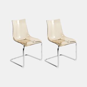 Conjunto de 2 cadeiras de jantar MARSHALL Laranja