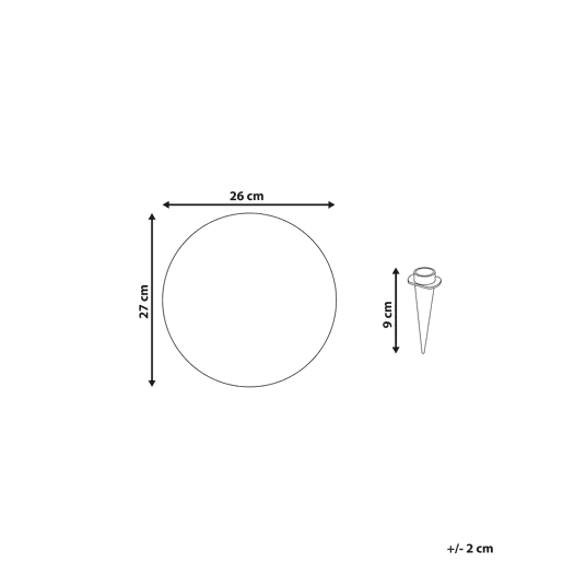 Candeeiro esférico LED de exterior JOCOY Branco creme