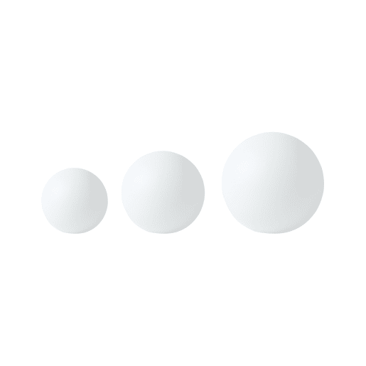Conjunto de 3 candeeiros esféricos LED solares para exterior LOBAINA Branco